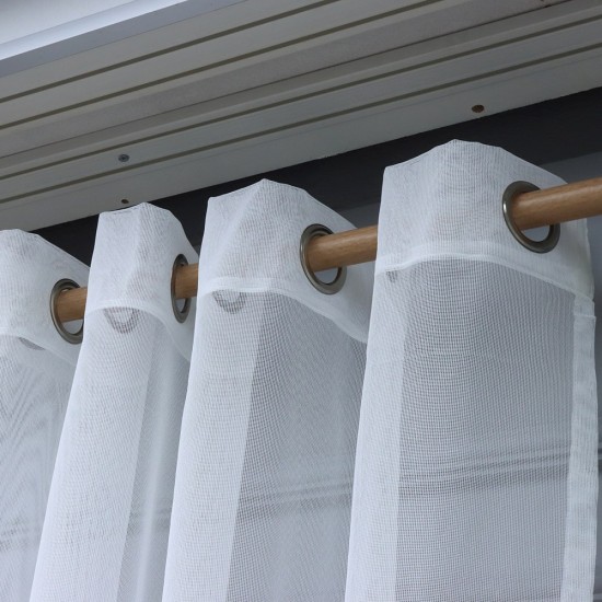 1552 Kraft 140x260 cm Wholesale Rustic Sewn Tulle Curtain Living and Bedroom Curtains 72 Models 100% Polyester